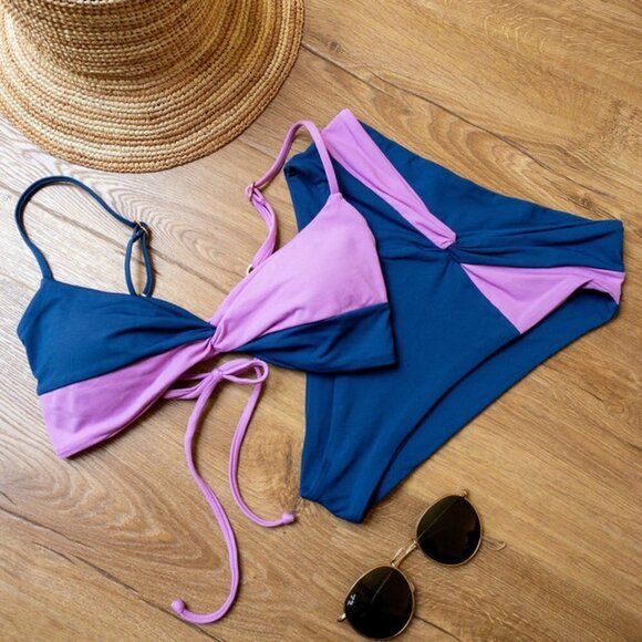 💕L*SPACE💕 Color Block Bikini (Ringo Top + Nancy Lee Bitsy Bottom) Small S NWT - Picture 10 of 15